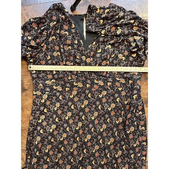 Lane Bryant Womens Floral PRinted Maxi Dress Boho V-Neck Long Sleeve Plus 26 - Picture 7 of 11